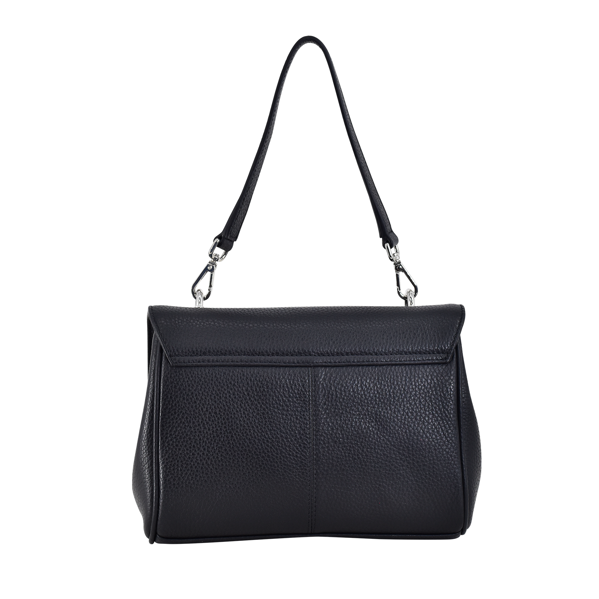 FLAPPY A Crossbody Überschlagtasche mit neuem Nylonriemen, black